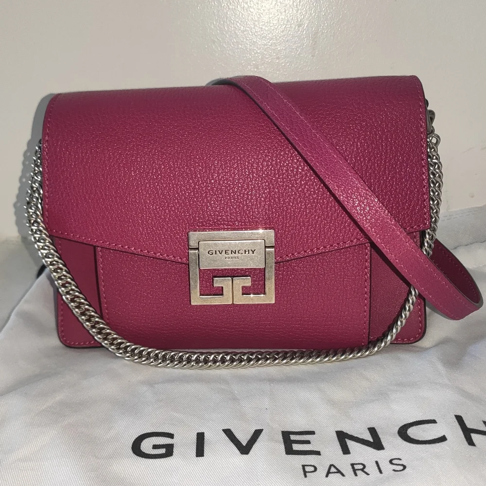 Givenchy GV3 Small Goatskin Shoulder Bag Orchid